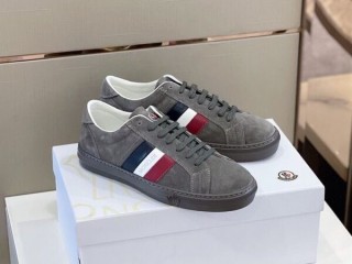 MONCLER NEW MONACO SUEDE SNEAKERS