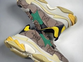 GUCCI X BALENCIAGA THE HACKER PROJECT TRIPLE S BEIGE GREEN YELLOW