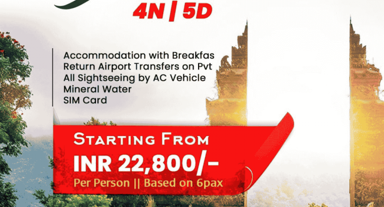 BALI PACKAGES FROM KOLKATA WITH FLIGHT