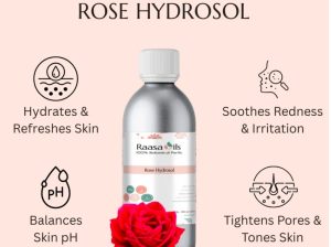 Rose***Hydrosol***for***Natural***Facial***Toner & Skin***Mist | Raasa***Oils